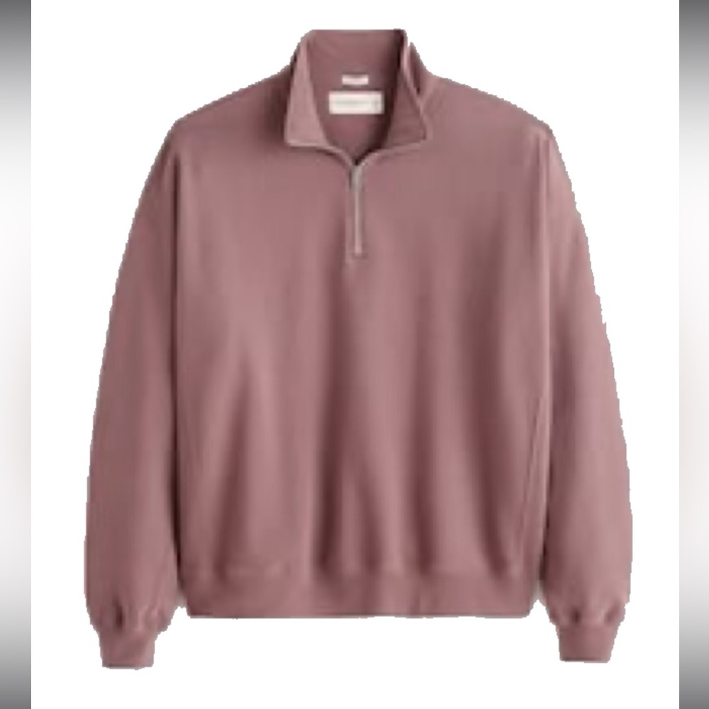 Men's Mauve Half-Zip Sweater